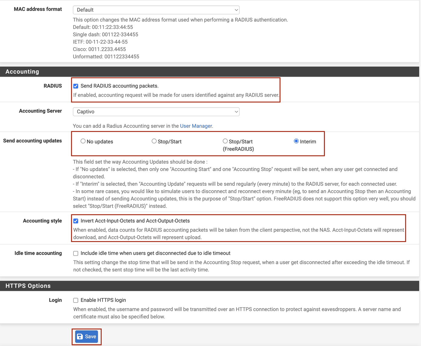 pfSense Captive Portal Accounting