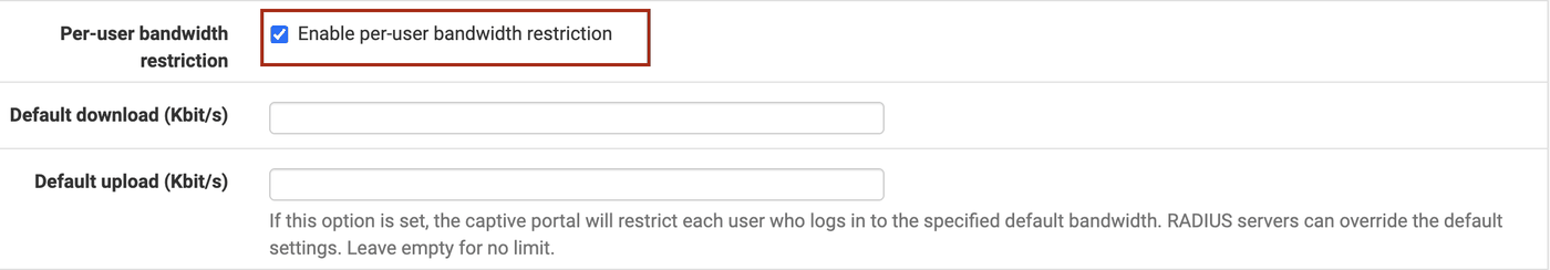 pfSense per-user bandwidth restriction